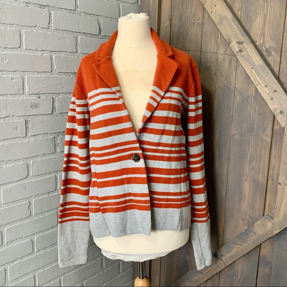 Audrey & Grace Striped Knit Blazer